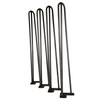 WEN TL28B 28-Inch Mid-Century Modern Satin Black Hairpin Table Legs,