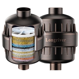 R7 Shower Filter High Put Shower Water Filter for Hard Water 99.99% Remove Chlorine, Shower Water Softener, Improve your skin and hair, Bathroom Fixture Hardware Parts, Oil Rubbed Bronze, 2 Pack