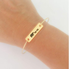Mama Bear with 2 Cubs Bracelet Mom of Two Birthday Gift Mothers Day Jewelry Bangle Avg Size Woman