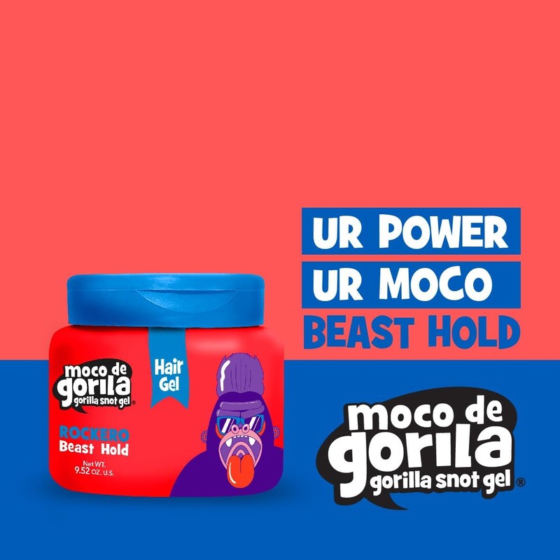 Moco de Gorila Rockero Hair Gel Jar, Long Lasting, Strong