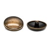 Bezelry 12 Pieces Lined Edge Pattern Metal Shank Buttons. 22mm