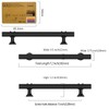 9BUILD 10 Pack 128mm Matte Black Kitchen Cupboard Handles Kitchen