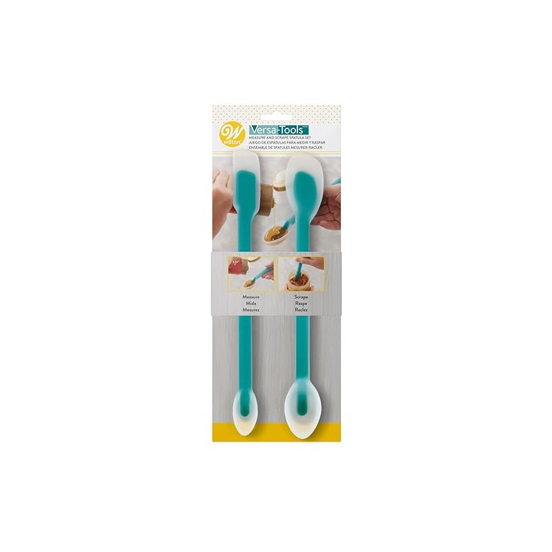 Wilton Versa-Tools Measure and Scrape Spatula Set, Silicone