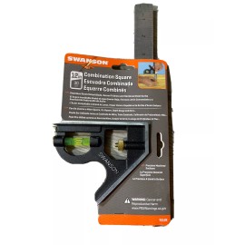 Swanson 12 Inch Combination Square Swanson Stainless Blade, Level, Scribe