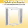 Powrocket Window AC Side Panel with Frame Set,Air Conditioner Accordion
