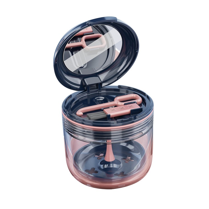 Mouth Guard Case Storage Box Good Sealing with Brush Mirror