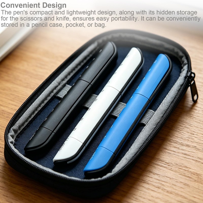 Four in One Multifunctional Creative Ballpoint Pen with Folding Scissors,
