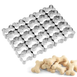 Dog Bone Cookie Cutter,25 Cavity Mini Dog Bone Cookie Cutters for Treats Stainless Steels Dogs Cookies Cutter for Baking