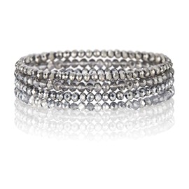 Wanheart Women's Pearl Bracelet Boho Fashion Jewellery Multilayer Stones Bracelet Best Friend Gift, Elastic cord