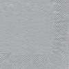 Home Fashion Cocktail Napkin Plain Silver 25 x 25 cm One Size