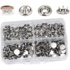 50 Sets 10mm Metal Snaps Stainless Steel Buttons for Sewing