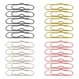 UMCHU Pack of 20 Paper Clip Holder Pen Clips, Metal Pen Clip, Pen Clip Assistant, Paper Clips Set, for Books, Notebooks, Diaries, Calendars (4 Colours)