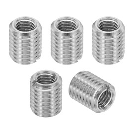 PATIKIL 316 Stainless Steel Thread Adapters Sleeve Reducing Nut, 5 Pcs M12 x 1.75 Male to M8 x 1.25 Female Repairing Insert Nut Screw Reducer Conversion Fastener 15mm
