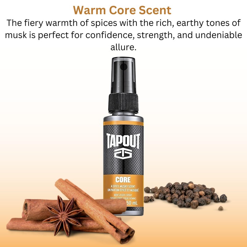 TAPOUT Body Spray for Men 5 Piece Set 1.5 Fl