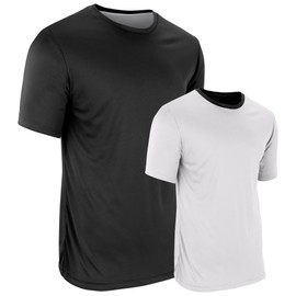 Champro Double Stock Z-Cloth Dri Gear Reversible Tee, Adult X-Large, Black, White