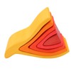 5pcs Fire Flame Element Stacking Toys Wooden Stacker Nesting Building