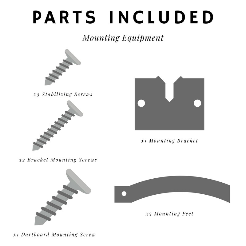 Viper by GLD Products Dartboard Mounting Hardware Kit, Silver