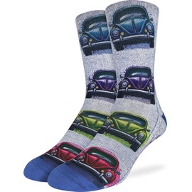 Good Luck Sock Men's Vintage Bug Socks, Adult, Shoe Size 8-13