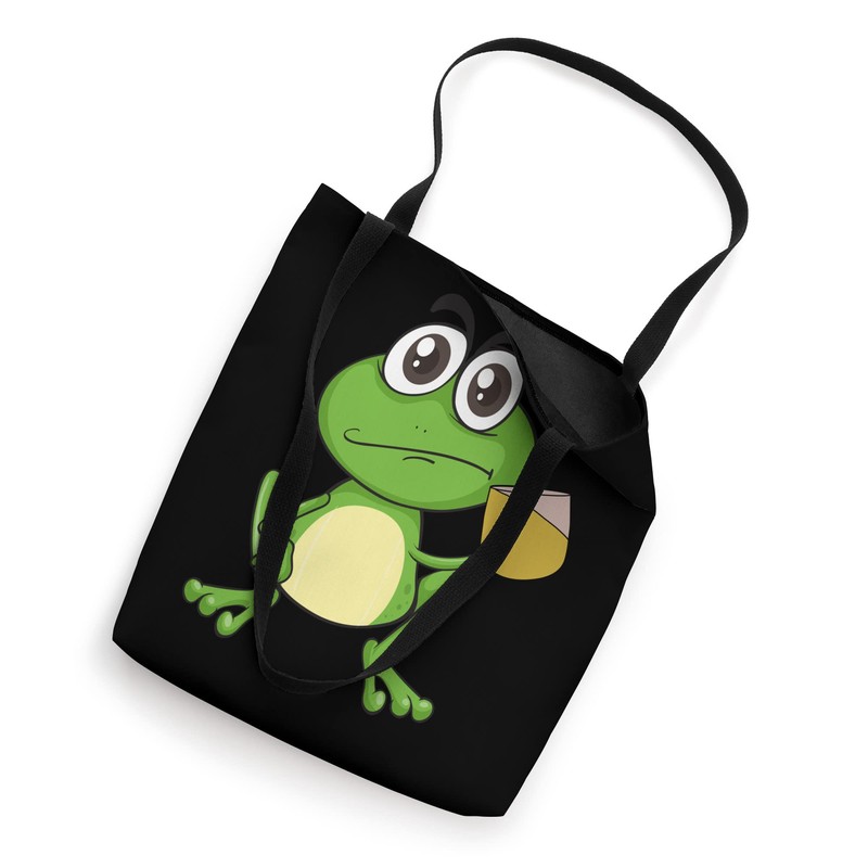 Cute Frog Drinking Tea kermit the frog Tea Tote Bag