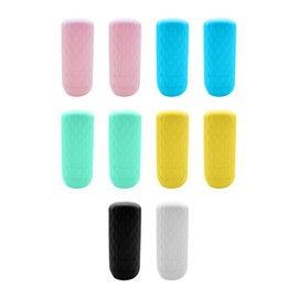 10pcs travel silicone bottle cap, leak proof elastic sleeve, a must-have for leak proof travel in toiletries, beach vacations, and cruise travel
