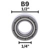Whiteside B9 Ball Bearing: 1/2 Inch Outside Diameter, 1/4 Inch