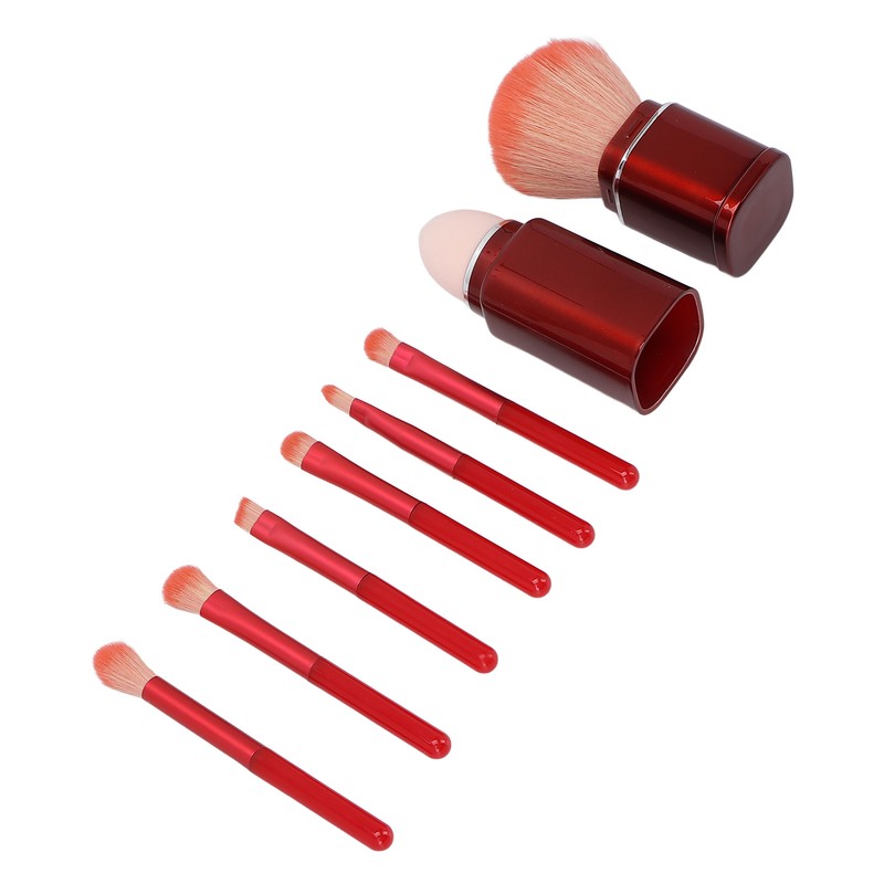 8 in 1 Makeup Brushes Set Telescopic Mini Portable Cosmetic