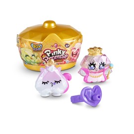 BANDAI TH00001 Pinky Promise Surprise Crown Set Blind Box Contains 2 Collectable Gemmy Friends and A Ring for Kids | Mix and Match Gems and Jewellery for Customisable Wearable Fun for Girls,Medium