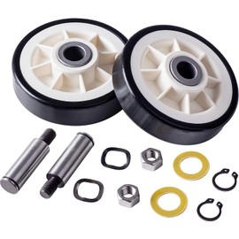 303373K Dryer Drum Roller Support Wheel Kit Compatible with Top Brand Replaces With WP12001541, 12001541, AP4008534, 3-3373, 303373, 303373K, 400518, W10116741 2-PACK