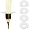 VGEUNA VGEUNA 4 Pieces Bent Glass Candle Bobeches, Taper Candle