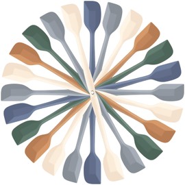 Honeydak 36 Pieces Mini Silicone Spatulas, 8.2 Inch Small Rubber Spatula Heat Resistant Non Stick Seamless Design Flexible Scrapers Kitchen Use Cooking Baking Mixing Tool (Vibrant Color)