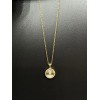 Zodiac Gemini Zodiac Sign Astrology Horoscope Round Circle Pendant Necklace