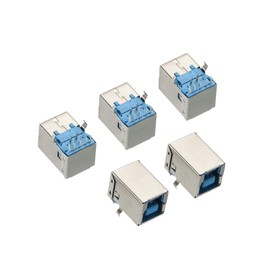 PATIKIL USB Connector 3.0 Type B 9Pin Female 90 Degree Jack Solder USB Repair Replacement Adapter for Circuit Boards PCB Board Digital Devices Pack of 5