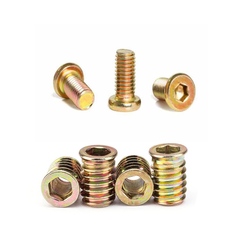 UtySty 10 Set M10 Threaded Inserts Nut with M8 Screw