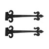 Renovators Supply Manufacturing Strap Hinge 18 in. Black Wrought Iron