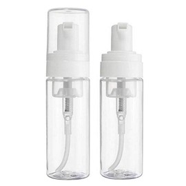 2Pcs 100ml/3.4oz Empty Foam Pump Bottle Plastic Refillable Foaming Soap Dispenser Pump Bottles for Travel Hand Soap Foaming Shampoo