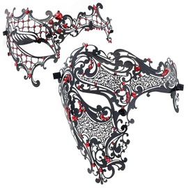 Thmyo Couples Masquerade Mask Venetian Phantom Of The Opera Laser Cut Metal Mask