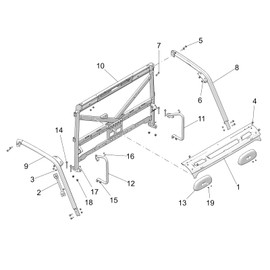 Polaris Ranger Rollover Protective Structure (ROPS) Grab Handle, Gloss Black, Genuine OEM Part 5450844-070, Qty 1