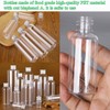 16Pack 50ml Plastic Bottles,Mini Alcohol Bottles with Silver Screw Caps,
