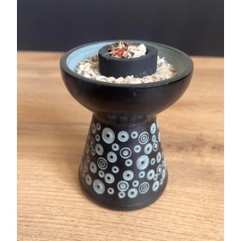 Bitto Incense Burner Saturn Fair Trade Soft Stone Height 11 cm Diameter 9 cm