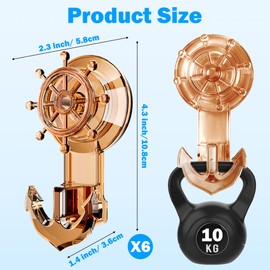 Wood Homing 6 Packs Amber Suction Hooks for Bathroom Kitchen Razor Holder Load 10kg Multipurpose Reusable Knob Hanging Hooks for Storage Removable Plastic Vacuum Sucker Cup Hanger for Door Window