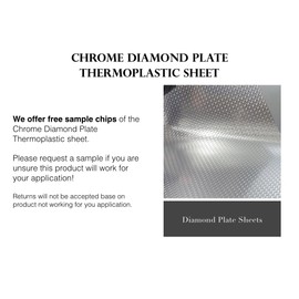 Chrome Diamond Plate Plastic Sheet 24" x 48" x 028