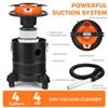 LIGO Ash Vacuum 1000W 15L,Double Filtration, with 3 Swivel Casters,Blowing