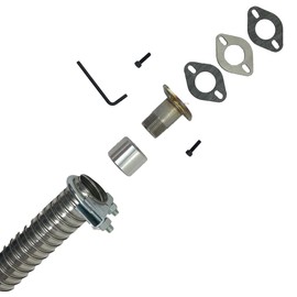 GenExhaust for Champion Generator w/ #90A exhaust cover plate 1-1/2" steel exhaust extension. (2)