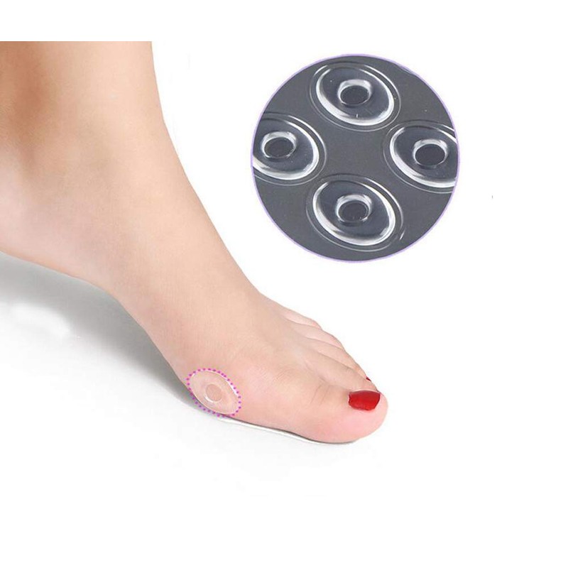 6 Sheets/36 Pcs Transparent Oval Gel Foot Corn Rings Silicone