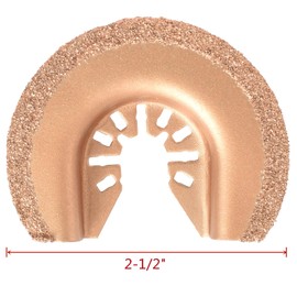 Ettonsun 6 Pcs Universal Carbide Oscillating Saw Blades, Mixed Multitool Blades Semicircle Triangular Finger Kit for Tile Grout Mortar Concrete Masonry