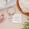 Tamnioa Key Chain Bible Verse Keychain Christian Cross Keyring, Christian