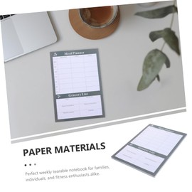 SEWACC Weekly Tearable Diet Notebook Meal Planner for Household Food Menu Planning Kitchen Organizer with Pages and Versatile Memo Use