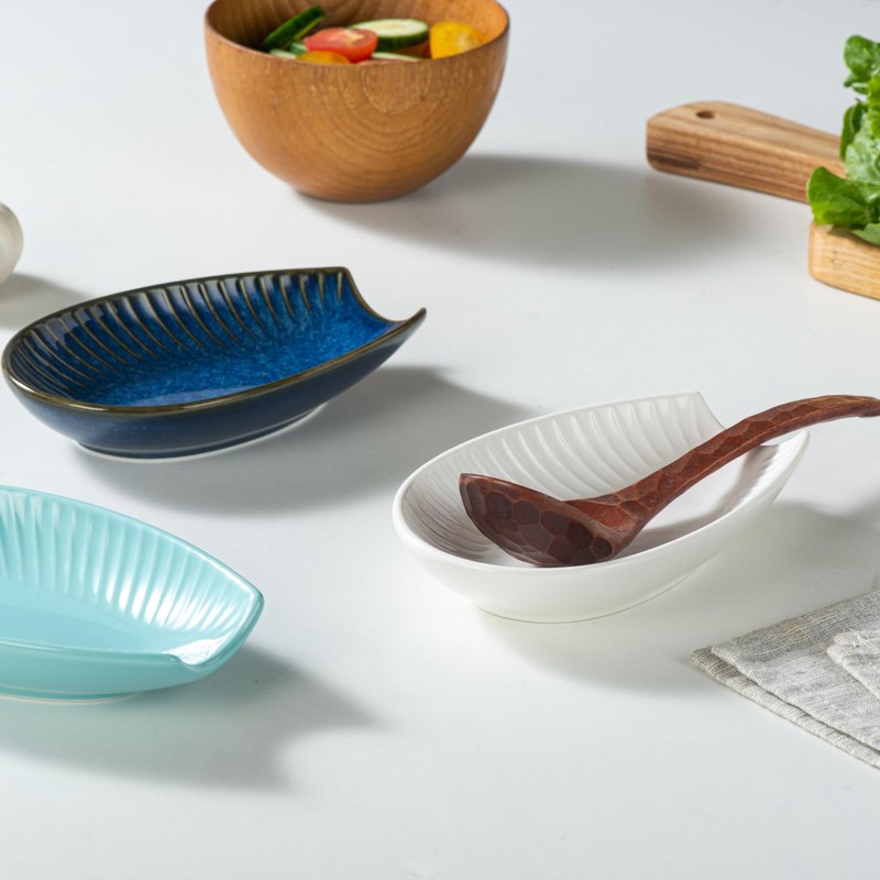 Ceramic Spoon Rest for Stove Top & Kitchen Counter, 5.7"