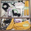 8PCS 4-Inch Silicone Cable Ties, Bendable Rubber Twist Ties, Reusable