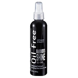 Bonfi Natural Oil Free Barber's Shine Spray for Men w/ UV Protector & VItamin E 8 oz